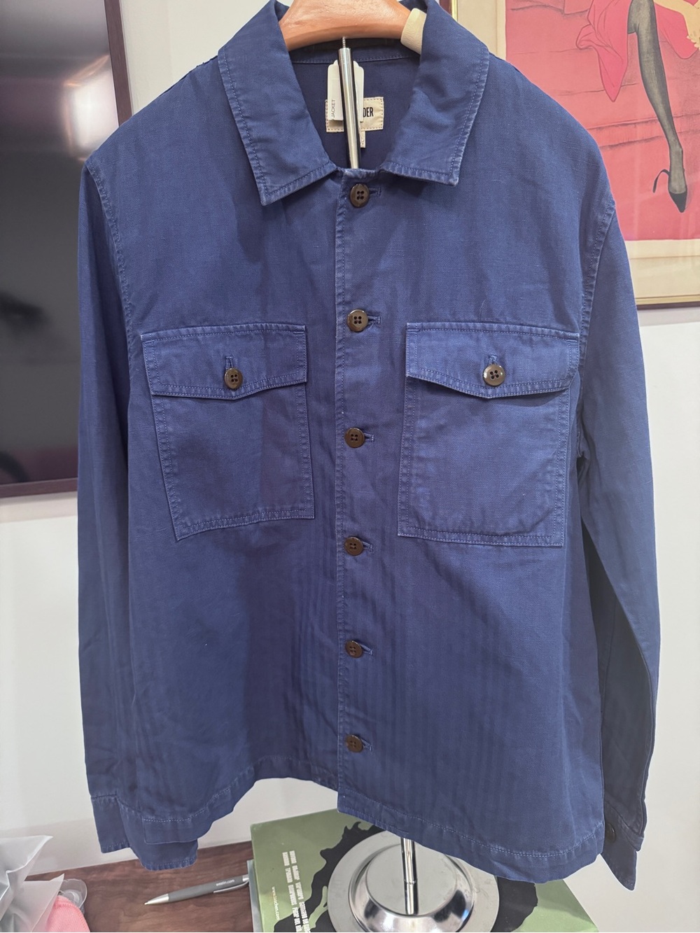 Todd Snyder Cotton Linen Jacket.  Men’s M. Production Sample . NWT Blue .
